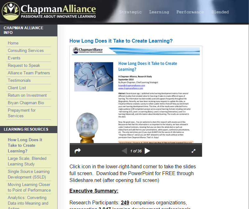 The Chapman Alliance Study