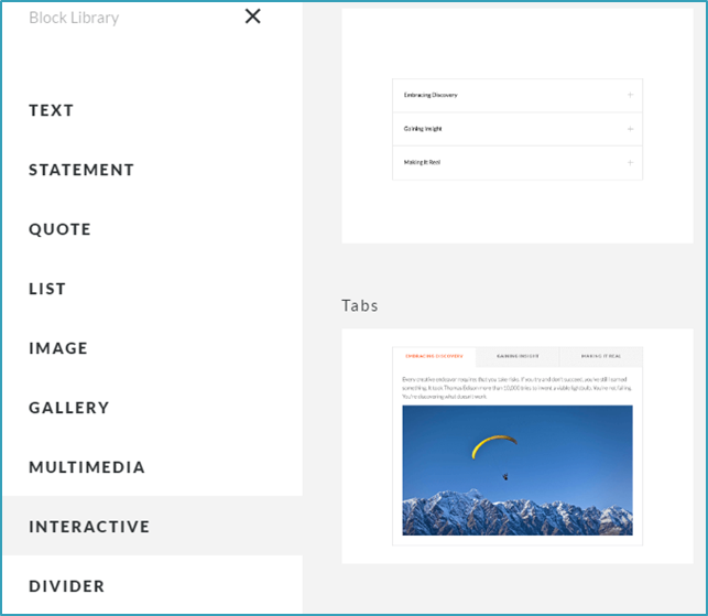 Rise's Block Lesson Options